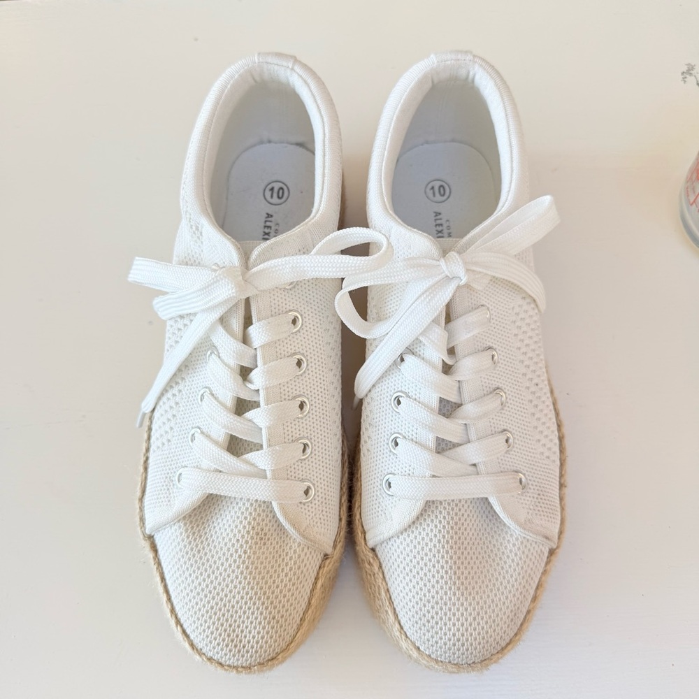 Alexis Bendel Beyley Lace-Up Platform Espadrille Sneakers Womens Size 10